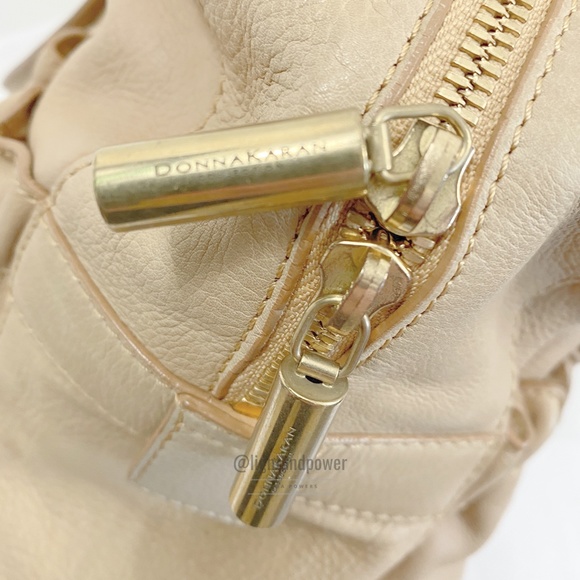 Donna Karen Collection Leather Bag - Cream Vintage - Picture 4 of 14